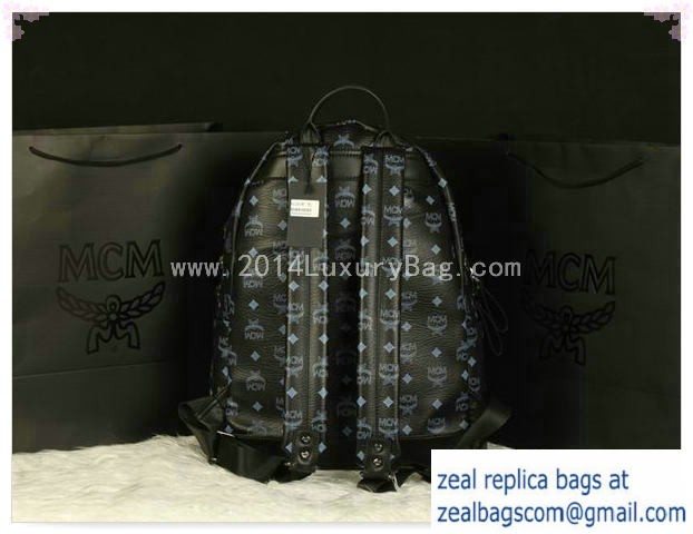 High Quality Replica MCM Stark Backpack Jumbo in Calf Leather 8100 Black